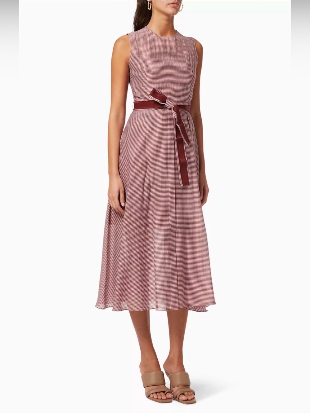Marella Tris Gingham Dress in Muslin size 4
